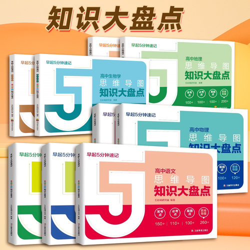高中思维导图2025知识大盘点高中语数英物化生政史地学早起5分钟速记2025高中高考难点汇总基础知识必背手册辅导工具口袋书 - 图1