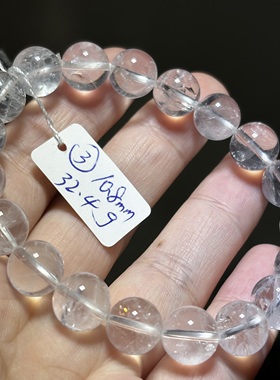 天然水晶 白幽灵千层手链异象白色幻影  幽灵手链   一物一图