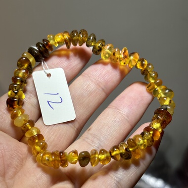 天然琥珀蜜蜡随形手链小手串男女款饰品礼物一物一图