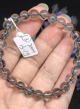 黑发晶手链粗发一物一图