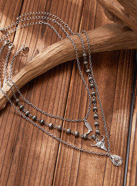 2件套牛仔元素项链套装