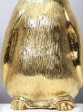 天鹅水晶企鹅黄铜企鹅现代美式轻奢客厅玄关酒柜书柜装饰品摆件