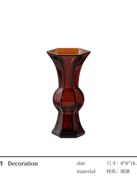 中式侘寂风琉璃花瓶壁龛摆件