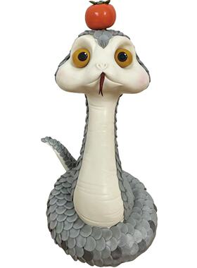 蛇蟲蟲小虾米软陶原创蛇年生肖吉祥物非遗软陶手工摆件新年礼品