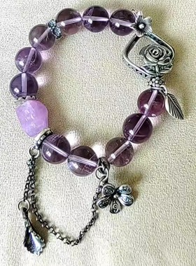 女玻利维亚紫水晶国潮风仙气手链