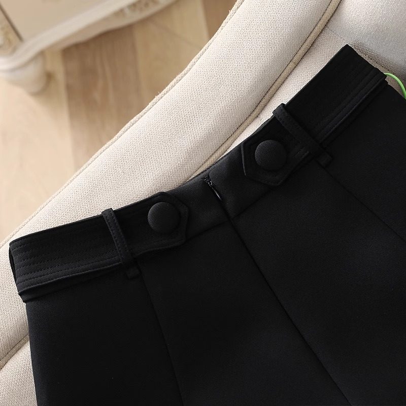 黑色西装短裤女2025春秋新款爆款高腰显瘦小个子蝴蝶结a字阔腿裤,淘宝优惠券,粉丝福利购,淘宝优惠卷