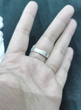 凉山彝族戒指银色蝴蝶花纹复古民
