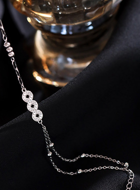 双层微镶铜钱手链女生小众轻奢简约设计手饰气质个性时尚复古国风