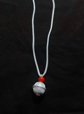 凉山彝族编织项链女红珠男女情侣