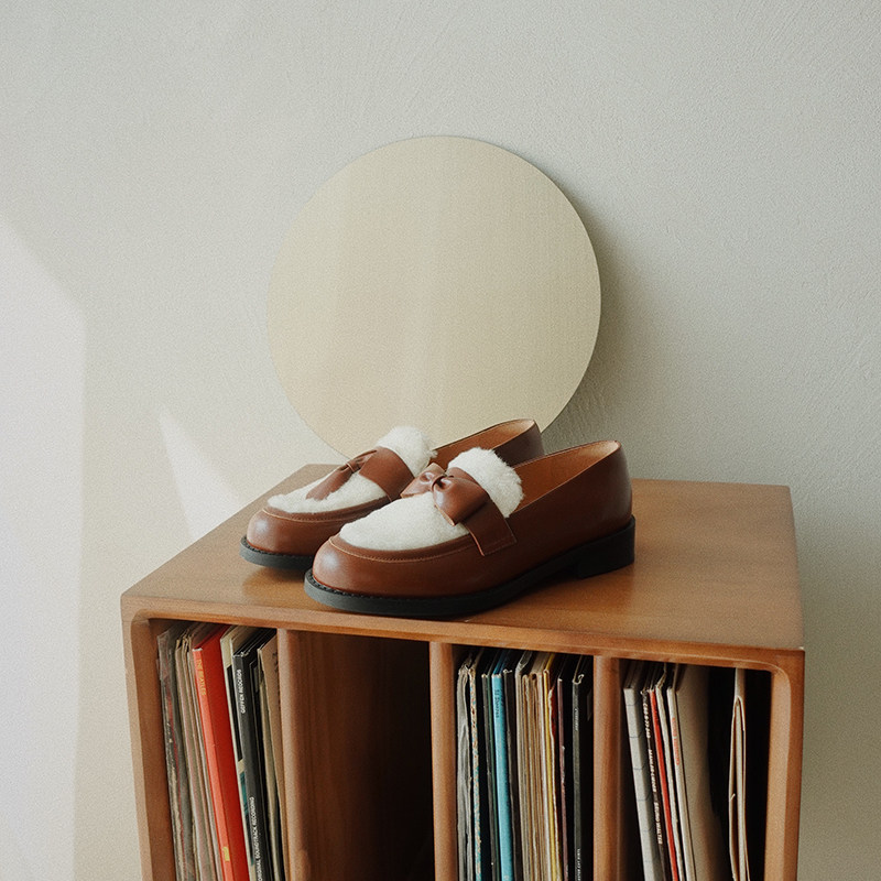 【断码福利】BIUCILI 原创设计师冬日羊毛学院圆头日常女乐福鞋,淘宝优惠券,粉丝福利购,淘宝优惠卷