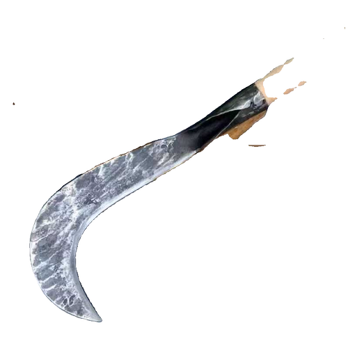 手工锻打老式夹钢特殊钢农用柴刀砍树老式大小号农用镰刀劈柴伐木 - 图3