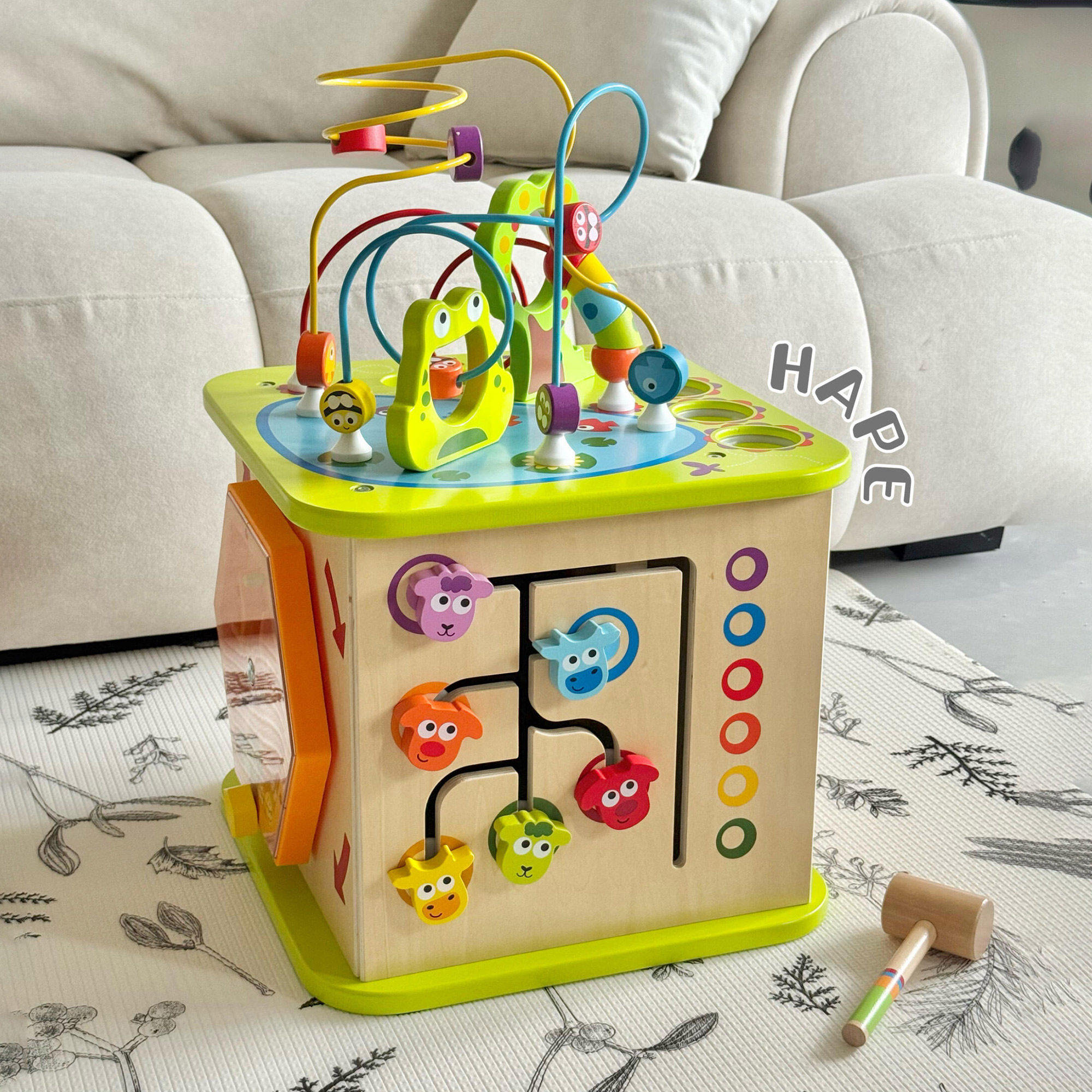 山姆代购Hape六角游戏盒开心农场绕珠儿童串珠百宝箱益智早教玩具,淘宝优惠券,粉丝福利购,淘宝优惠卷