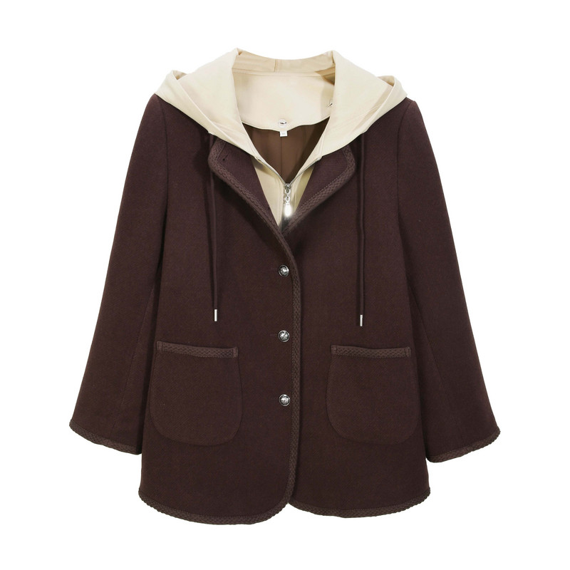 【设计感个性外套】纤莉秀大码女装可拆卸帽子开衫胖mm2025冬新款,淘宝优惠券,粉丝福利购,淘宝优惠卷