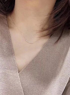 洗澡不掉色日韩微笑镀14K金锆石