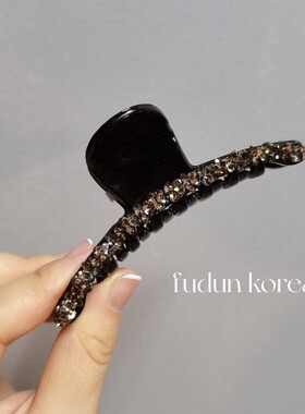 【9.5cm】高级感鲨鱼夹中号发夹中少发量后脑勺发夹韩国进口闪钻