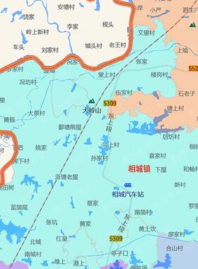 今年新高安市地图1.1米行政交通线路分布防水贴图街道市区