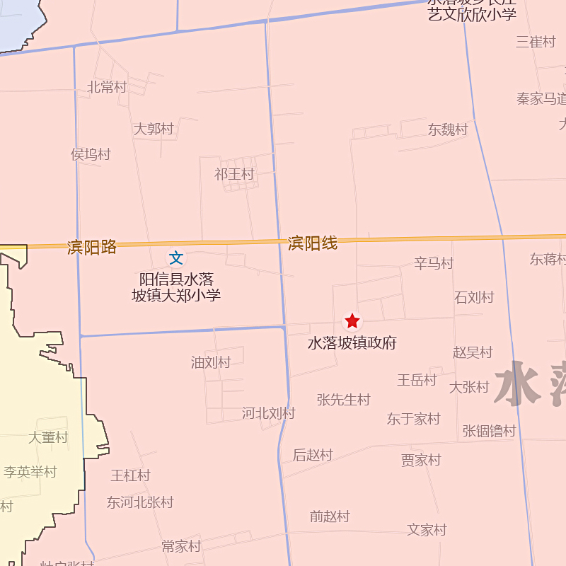 阳信县地图行政区划新街道新山东省滨州市交通图片素材 - 图0