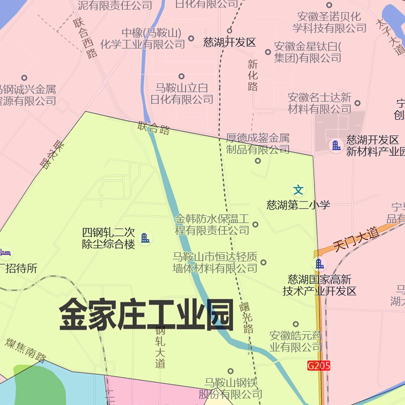 花山区地图1.1米安徽省马鞍山市交通行政区域颜色划分街道贴图 - 图1