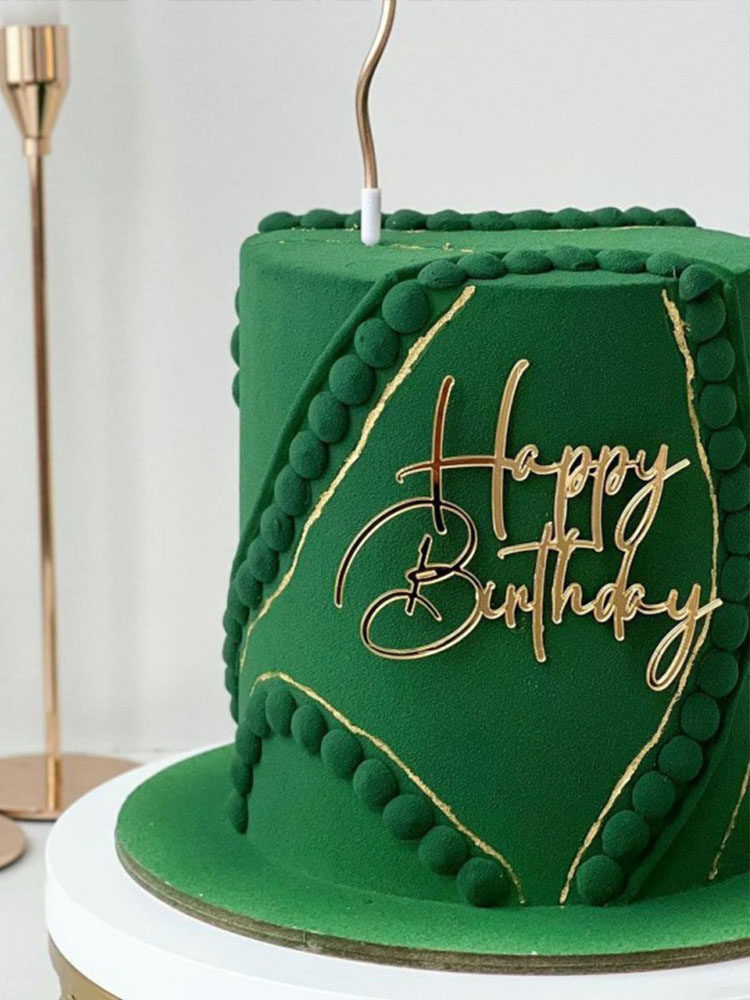 新款英文生日快乐亚克力插件烘焙派对happybirthday生日蛋糕装饰