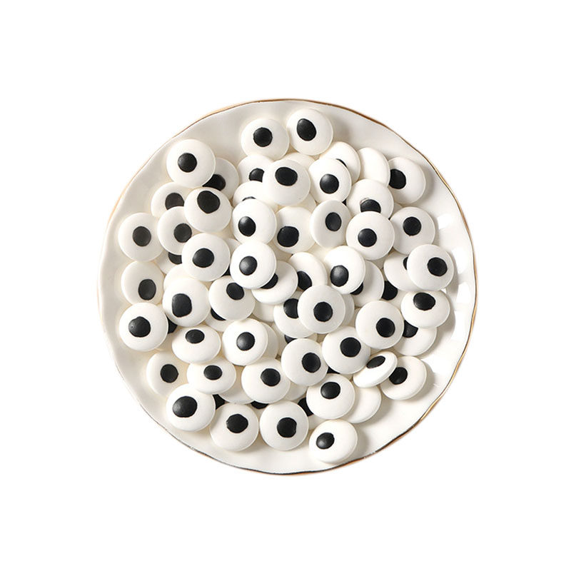 万圣节卡通小眼睛装饰糖珠摆件魔法帽南瓜血骨头眼珠纸杯蛋糕糖果