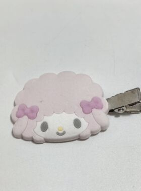 日单 可爱卡通三丽家 甜点兔花小兔小羊植绒 刘海夹 边夹