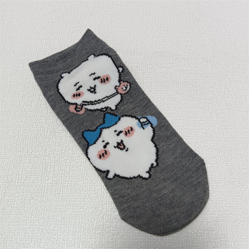 日单 可爱卡通 自嘲熊 吉伊小八乌萨奇厚实棉袜子 短袜 23-25cm,淘宝优惠券,粉丝福利购,淘宝优惠卷