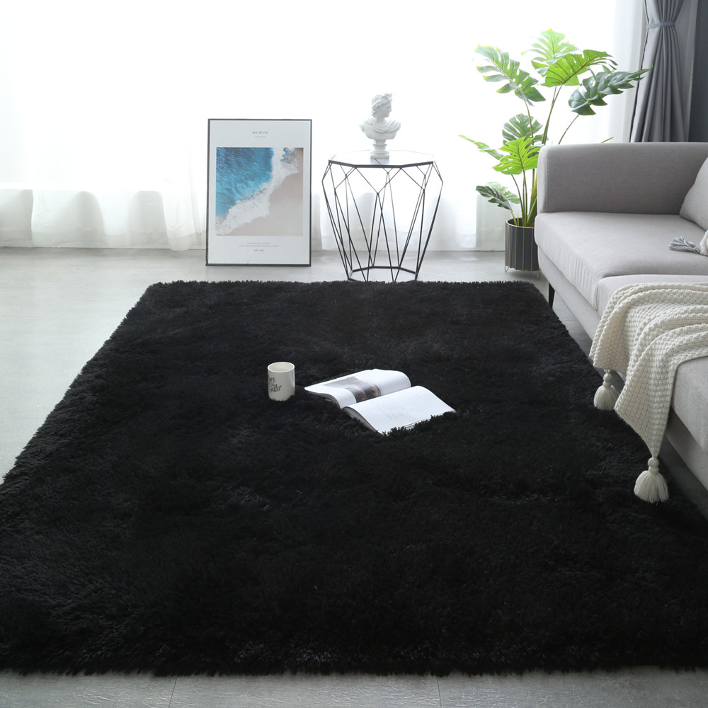 Plush Carpet Living Room Bedroom Fluffy Rug Floor Mat 地毯子 - 图0