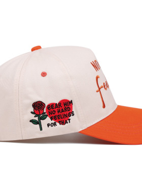 NO HARD feelings Rose Embroidered Baseball Cap Sports Hat