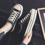 Кроссовки на платформе, низкие тканевые эспадрильи на скрытом каблуке, белые кеды, модель весна 2022 года, в корейском стиле