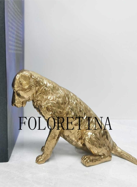 现代轻奢简约纯铜抽象骏马摆件样板间柜子猫星人摆设狗山羊装饰品