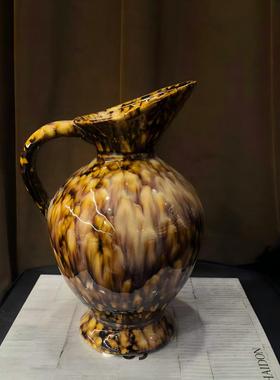 中古风复古风高温陶瓷原创花器样板间售楼处侘寂风陶瓷花瓶装饰品