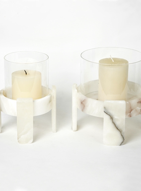 现代简约西班牙云石创意小台灯样板间售楼处小众台灯桌面烛台摆设