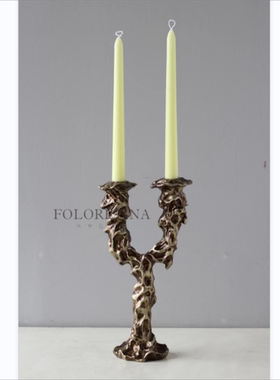 现代轻奢简约几何创意烛台艺术摆件样板间高端别墅餐桌桌面蜡烛台