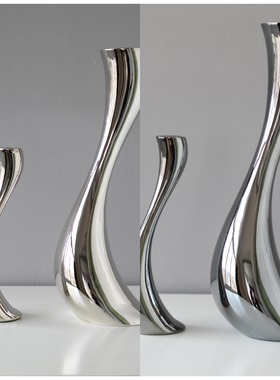 几何烛台树脂电镀现代简约客厅