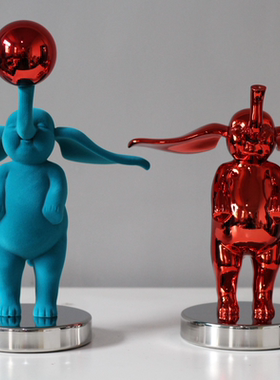 小飞象数字电镀现代简约客厅摆件