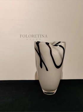 现代简约手工艺术玻璃创意果盘摆件样板间茶几疏离异形花器装饰品