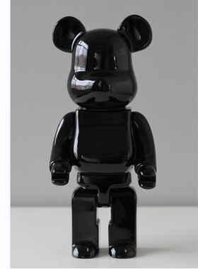 现代简约轻奢创意潮玩积木熊摆件样板间售楼处儿童房书房桌面摆件