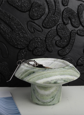 现代轻奢样板间抽象钢琴纯铜摆件小狗小猫铜质装饰品大理石置物钵