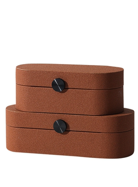 皮革现代简约卧室商务空间首饰盒