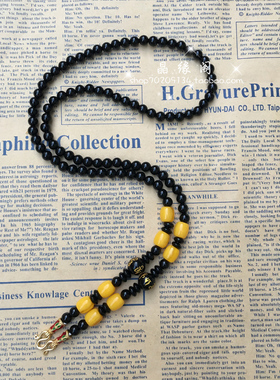 泰国黑玛瑙配饰佛牌链