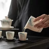 Чайный сервиз, комплект, чайная чашка, высококлассная подарочная коробка, китайский стиль, защита от ожогов, легкий роскошный стиль