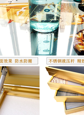 高档电表箱装饰画轻奢铝合金边框挂画客厅遮挡配电箱开关总闸壁画