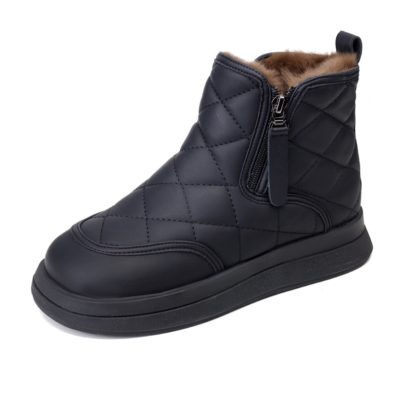 真皮平底雪地靴女2025新款冬季加绒加厚皮毛一体保暖棉鞋防水防滑,淘宝优惠券,粉丝福利购,淘宝优惠卷