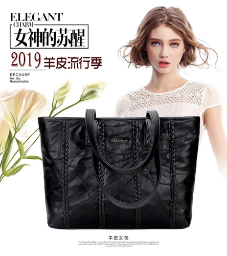 Плетеная модная вместительная и большая сумка на одно плечо, из натуральной кожи, в корейском стиле