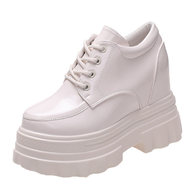 小个子内增高女鞋10cm2025新款春秋百搭松糕厚底单鞋英伦风小皮鞋,淘宝优惠券,粉丝福利购,淘宝优惠卷