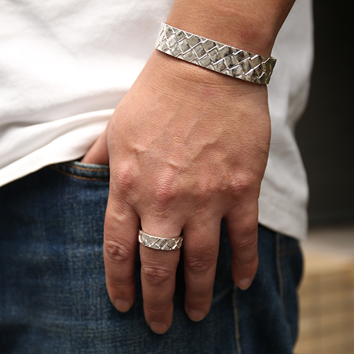 官方代理日本ARIZONA FREEDOM 925银饰5-10mm编织纹男女戒指NO.91 - 图2