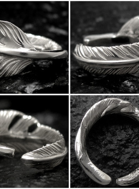 日本直邮手工银饰风切印第安戒指