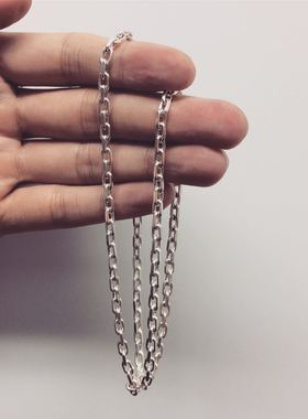 日本直邮纯银4面打磨925纯银项链