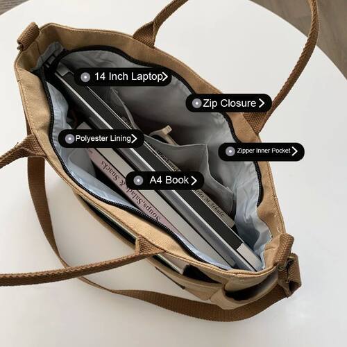 Hylhexyr Women's Retro Large Size Bags Cotton  Shoulder Bag - 图3