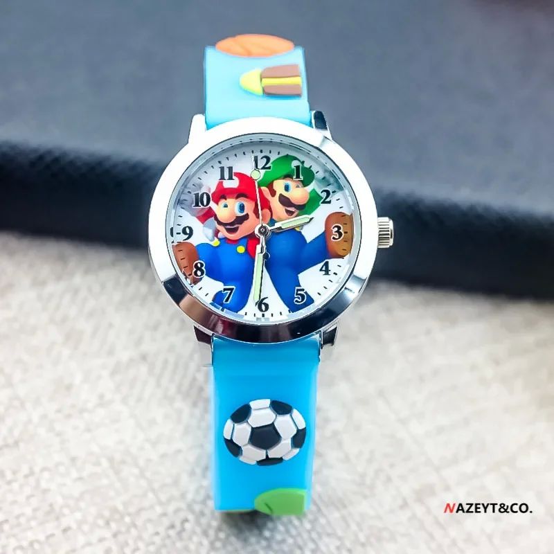 Super Mario New Children's Silicone Watch Mario Brothers 3D-图2